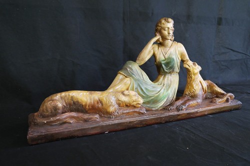 Antica scultura dama con - antica,