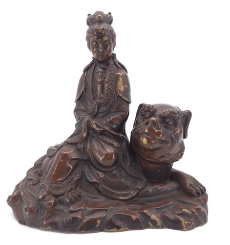 Antica scultura bronzo laccato - bronzo,