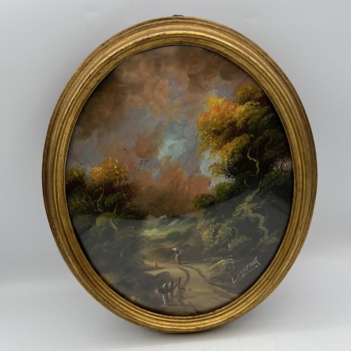 Quadretto ovale antico quadro - ,
