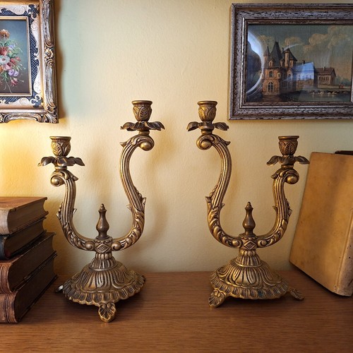 Coppia candelabri antichi - coppia,